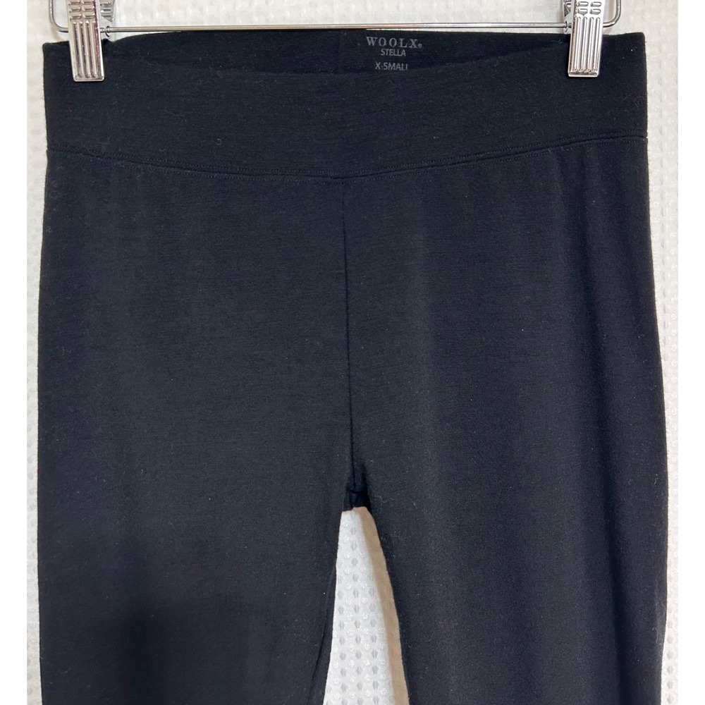WoolX Women's Size XS Black Stella Merino Wool Blend Leggings b6 - Picture 3 of 9